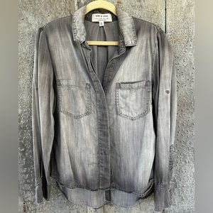 Anthropologie Cloth & Stone Washed Grey Chambray